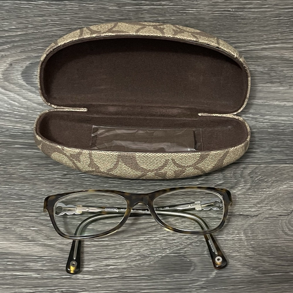 Coach HC6014 Elise Women's Eyeglasses Frame 5049 Tort/Crystal 48-15-135 W/Case